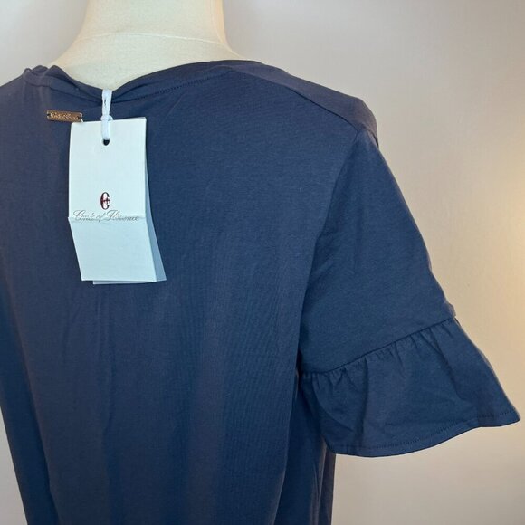 CONTE OF FLORENCE Women's Blue Galena T-shirt - Size Small - NWT - Picture 4 of 5